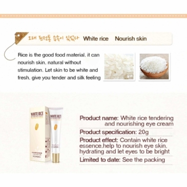 ROREC White Rice Eye Cream for Brighter Skin - 20g - Image 4