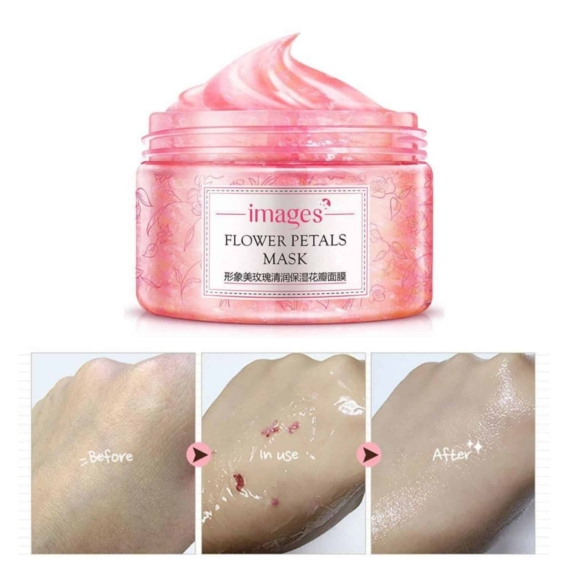 Revitalizing Anti Wrinkle Face Mask with Rose Petals by IMAGES - 120g - SHOPPE.LK