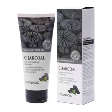 FOODAHOLIC Korea Charcoal Daily Purifying Cleansing Foam - 180ML - Image 3