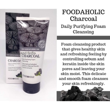 FOODAHOLIC Korea Charcoal Daily Purifying Cleansing Foam - 180ML - Image 4