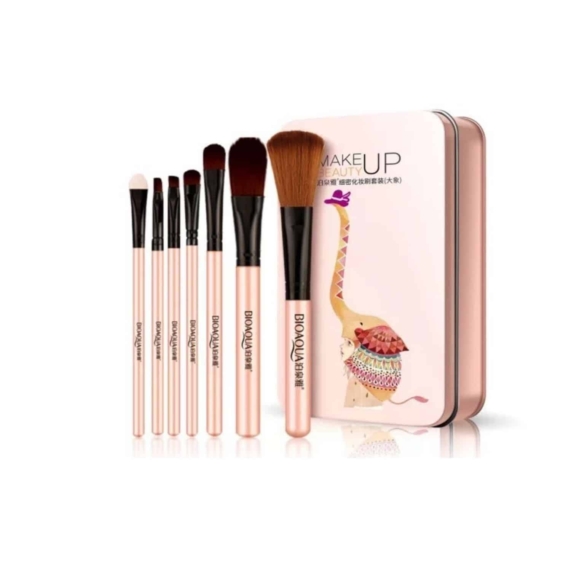 BIOAQUA 7 Pcs Makeup Brush Set - Pink Elephant - SHOPPE.LK