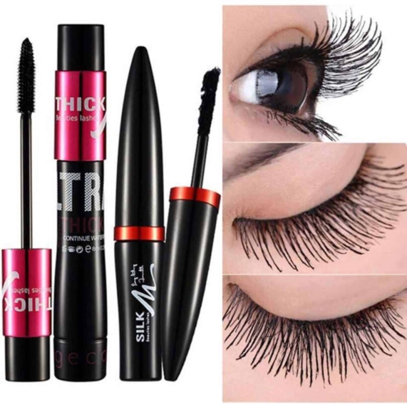 BIOAQUA 2pc Mascara Set With Lengthening Curling Waterproof - SHOPPE.LK