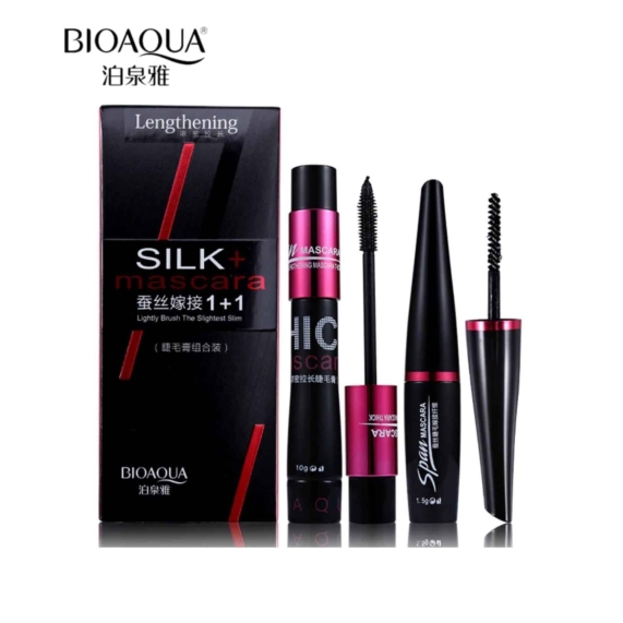 BIOAQUA 2pc Mascara Set With Lengthening Curling Waterproof - SHOPPE.LK