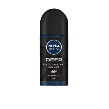 NIVEA MEN Deep Black Charcoal Dark Wood Deodorant 50ml - SHOPPE.LK