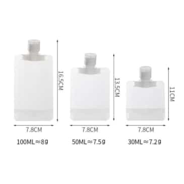 Refillable Travel Shampoo Lotion Bag Dispenser Set (3Pcs) - Image 2