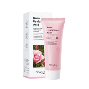 BIOAQUA Rose Hyaluronic Acid Face Wash Cleanser - Deeply Cleanses and Moisturizes - SHOPPE.LK
