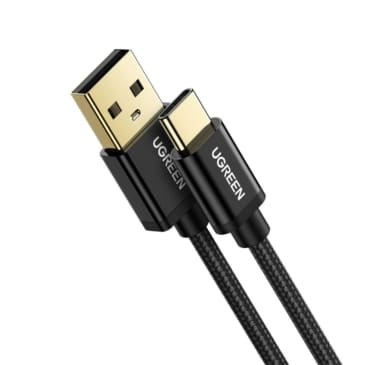 UGREEN USB C Cable - 3A Fast Charging and Data Sync USB Type C Cable 1M, Black - SHOPPE.LK