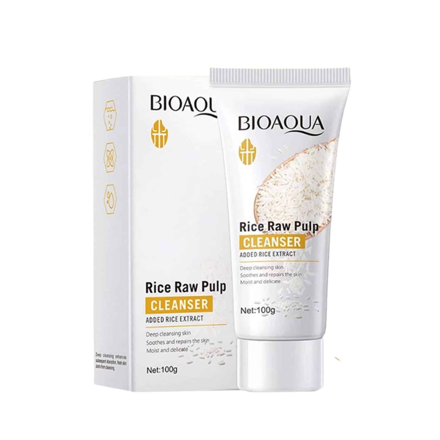 BIOAQUA Rice Water Cleanser Raw Pulp, Deep Cleansing for Healthy Skin