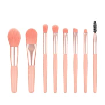 8Pcs Pastel Makeup Brush Set With Pouch - SHOPPE.LK