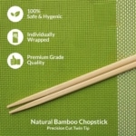 Eco-Friendly Bamboo Chopsticks: 5 Pairs of Hygienic, Disposable Utensils - SHOPPE.LK