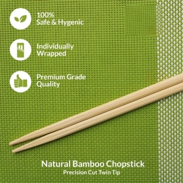 Eco-Friendly Bamboo Chopsticks: 1 Pair - SHOPPE.LK