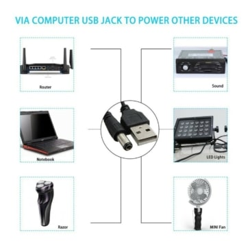 USB to DC Cable 12V to 5V - Power Up Your Router or Modem - SHOPPE.LK