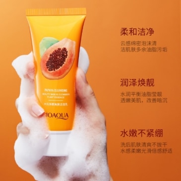 BIOAQUA Revitalizing Papaya Extract Facial Cleanser - Achieve Balanced and Hydrated Skin - SHOPPE.LK