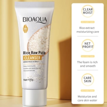 BIOAQUA Rice Water Cleanser - Raw Pulp, Deep Cleansing for Healthy Skin - Image 2