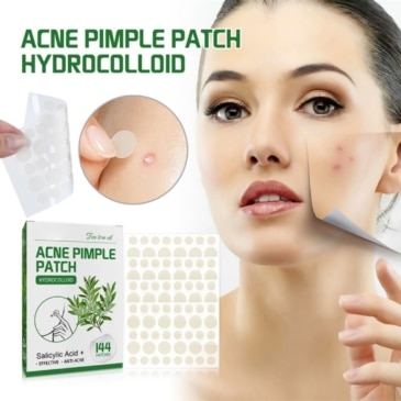 Acne Pimple Patch Hydrocolloid Stickers 144pcs for Overnight Spot Treatment - Image 2