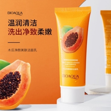 BIOAQUA Revitalizing Papaya Extract Facial Cleanser - Achieve Balanced and Hydrated Skin - SHOPPE.LK