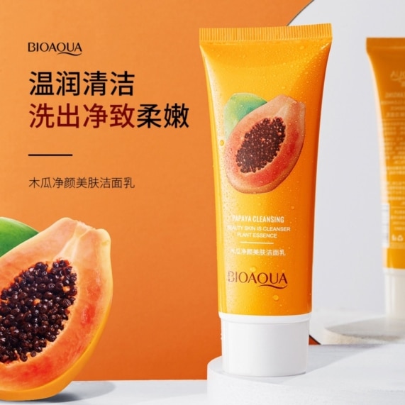 BIOAQUA Revitalizing Papaya Extract Facial Cleanser - Achieve Balanced and Hydrated Skin - SHOPPE.LK