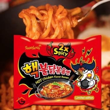 Samyang 2X Spicy Hot Chicken Flavor Ramen Noodles - Korean Delight (140g) - Image 3