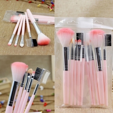 Compact and Portable 5Pcs Mini Makeup Brush Set - Image 5