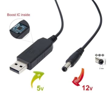 USB to DC Cable 12V to 5V - Power Up Your Router or Modem - SHOPPE.LK