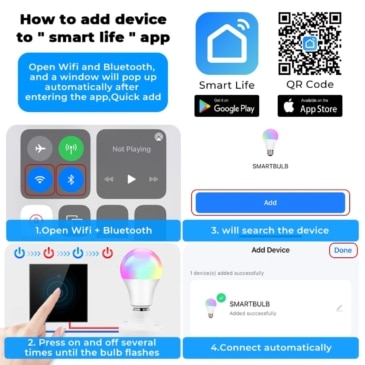 SMATRUL WiFi Smart Light Bulb - RGB LED 15W with Voice and App Control - SHOPPE.LK