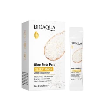 BIOAQUA Rice Sleeping Mask - Deeply Hydrating Treatment - 4ml x 20pcs - SHOPPE.LK