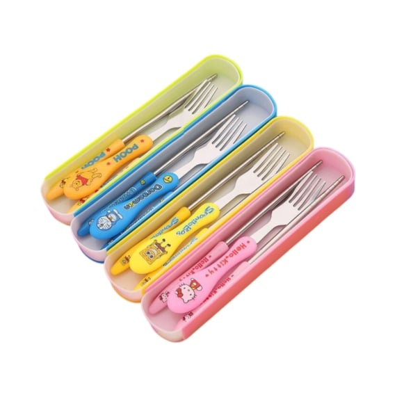 Kids Cutlery Set | Stainless Steel Spoon, Fork, and Chopsticks - SHOPPE.LK