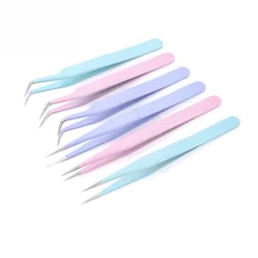 Color Stainless Steel Tweezers for Precision Eyelash Grafting - SHOPPE.LK