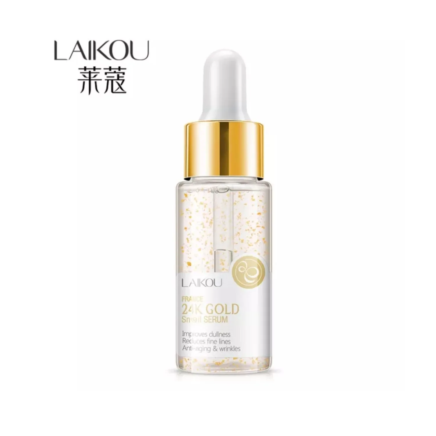 Laikou France 24k Gold Snail Serum - 15ml | SHOPPE.LK