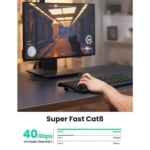 UGREEN CAT8 Ethernet Cable 0.5M - High-Speed 40Gbps, Flat & Flexible, Stable Wired Connection - SHOPPE.LK