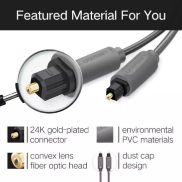 UGREEN Optical Audio Cable Toslink SPDIF Coaxial Cable (1M) - SHOPPE.LK