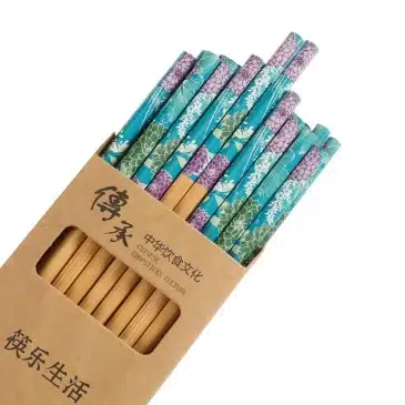 Bamboo Chopsticks with Cherry Blossoms Design - 1 pair - SHOPPE.LK