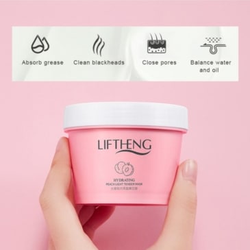 LIFTHENG Peach Moisturizing Clay Mask for Cleansing - 100g - SHOPPE.LK