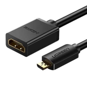 UGREEN Mini HDMI to HDMI Cable - High-Speed Male to Female Cable for 3D & 4K Support - Image 1