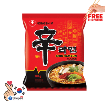 Nongshim Shin Ramen - Hot & Spicy Ramen Noodles, Korean Style (120g) - SHOPPE.LK