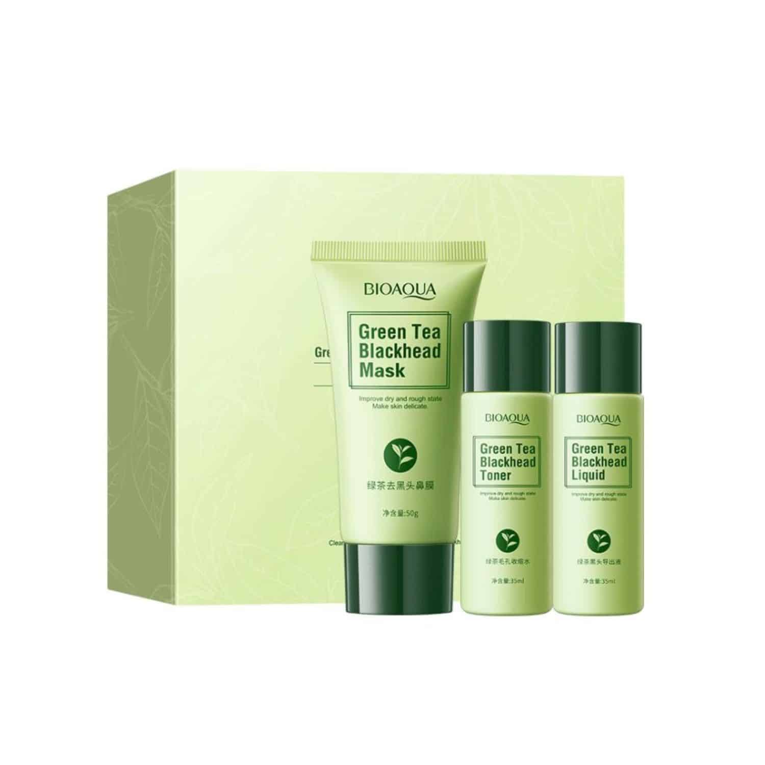 3 in 1 Green Tea Blackhead Remover Combination Get Clear, Smooth Skin
