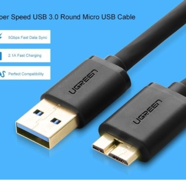 UGREEN 0.5Meter USB 3.0 A Male to Micro B Male Adapter Cable Super Speed Charging and Data Sync Cord - SHOPPE.LK