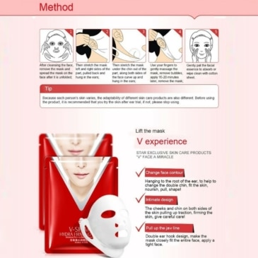 V-Shape Hydra Firming Mask (4pcs) - SHOPPE.LK