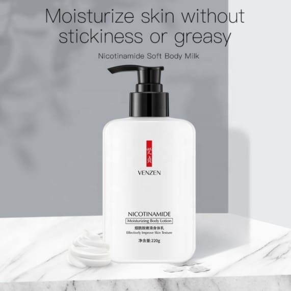 VENZEN Nicotinamide Moisturizing Body Lotion | Nourish, Hydrate, and Even Out Skin | 220g - SHOPPE.LK