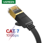 UGREEN 2 Meter Flat Ethernet Cable Cat7 RJ45 Network Patch Cable Flat 10 Gigabit 600Mhz - SHOPPE.LK