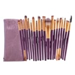 20Pcs Professional Makeup Brush Set With Pouch - Antibacterial Fibers, Ultra Soft Bristles - SHOPPE.LK