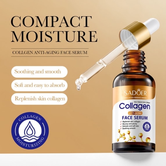 SADOER Collagen Face Serum - Moisturize, Brighten, and Hydrate Your Skin - 30ml - SHOPPE.LK