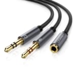 UGREEN 3.5mm Female to 2 Male Headphone Mic Audio Y Splitter Cable with Aluminum alloycase - SHOPPE.LK