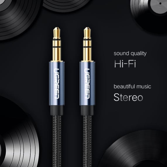 UGREEN 3 Meter 3.5mm Nylon Bradied Audio Cable - SHOPPE.LK