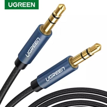 UGREEN 3.5mm Male to 3.5mm Male Gold Plated Nylon Bradied Audio Cable (3M) - SHOPPE.LK