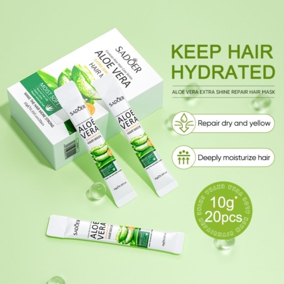 SADOER Aloe Vera Hair Mask - 10g x 20pcs - SHOPPE.LK