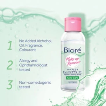 BIORE Makeup Remover Cleansing Water - 90ml - Acne Care Revolution - SHOPPE.LK