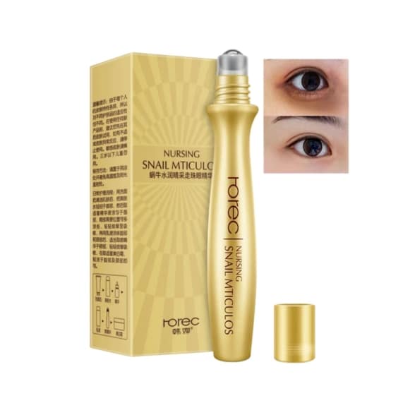 ROREC Eye Roller - Snail Essence Collagen for Dark Circles and Wrinkles - SHOPPE.LK