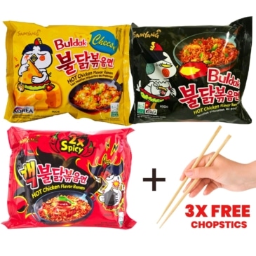 Samyang Korean Hot Chicken Ramen Noodles 3 Pack Bundle - SHOPPE.LK