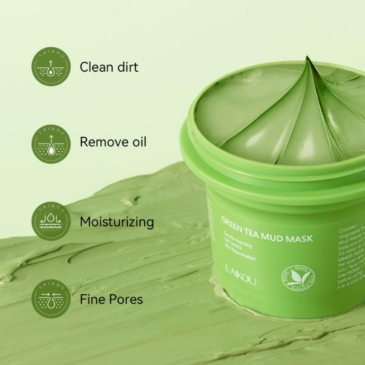 Green Tea Mud Mask for Deep Cleansing and Skincare - Image 3